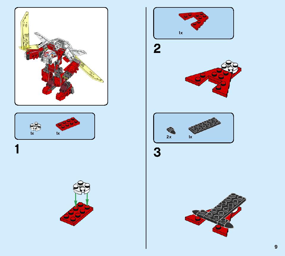 Kai's Mech Jet 71707 LEGO information LEGO instructions 9 page