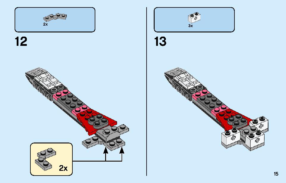 Kai's Mech Jet 71707 LEGO information LEGO instructions 15 page
