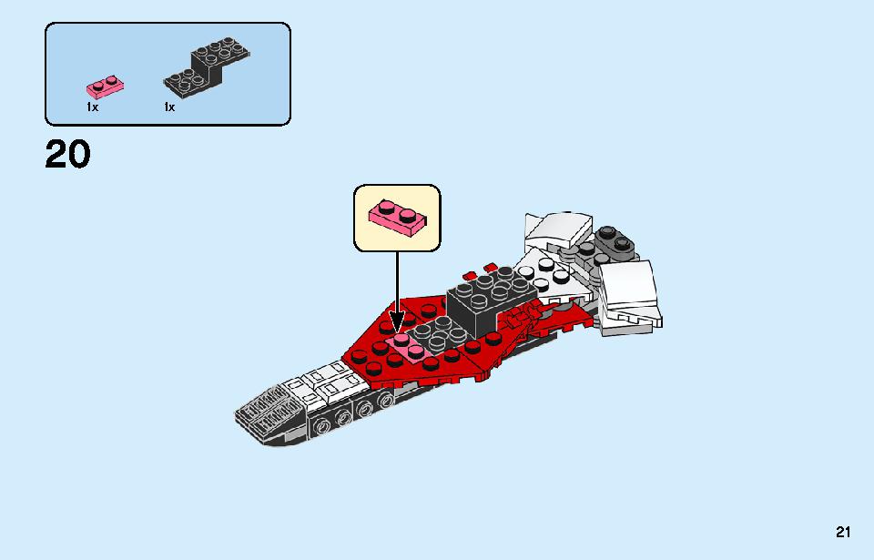 Kai's Mech Jet 71707 LEGO information LEGO instructions 21 page