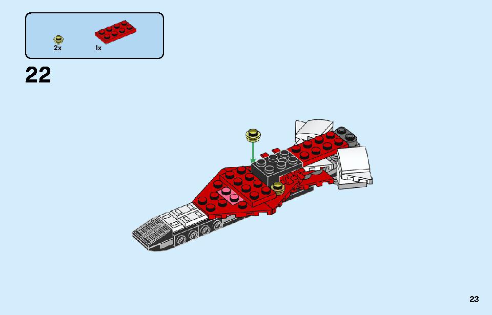 Kai's Mech Jet 71707 LEGO information LEGO instructions 23 page