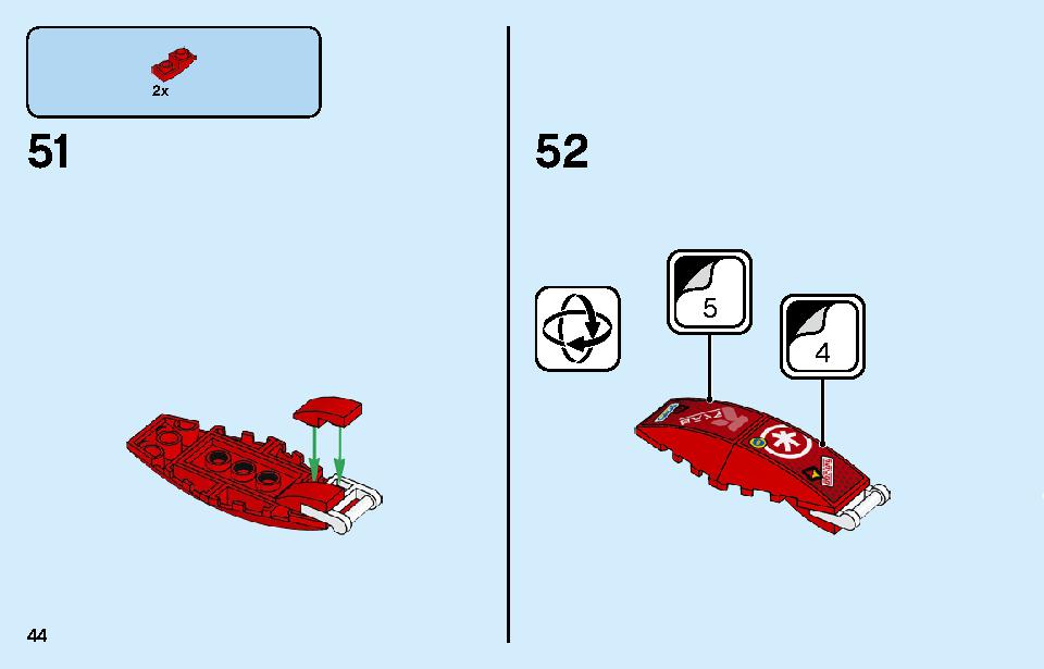 Kai's Mech Jet 71707 LEGO information LEGO instructions 44 page