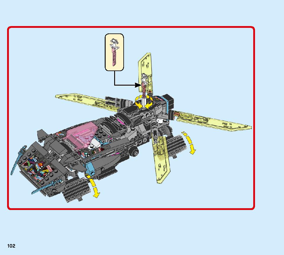 ニンジャテクノバスター 71710 レゴの商品情報 レゴの説明書・組立方法 102 page