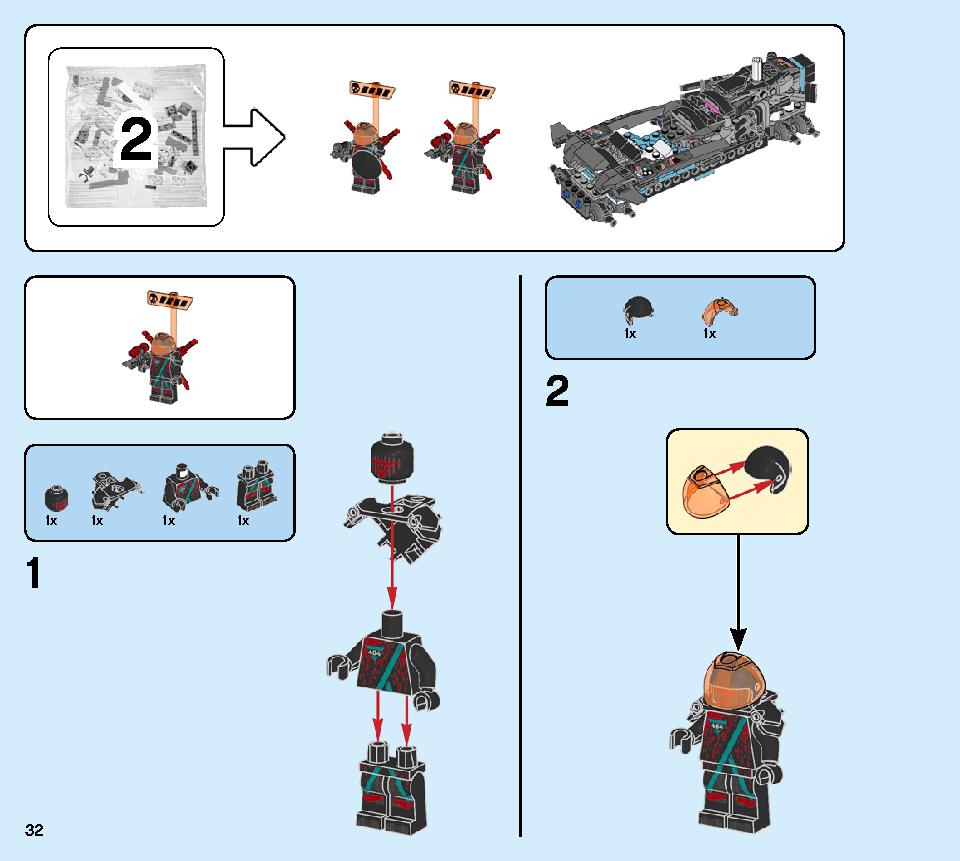 ニンジャテクノバスター 71710 レゴの商品情報 レゴの説明書・組立方法 32 page