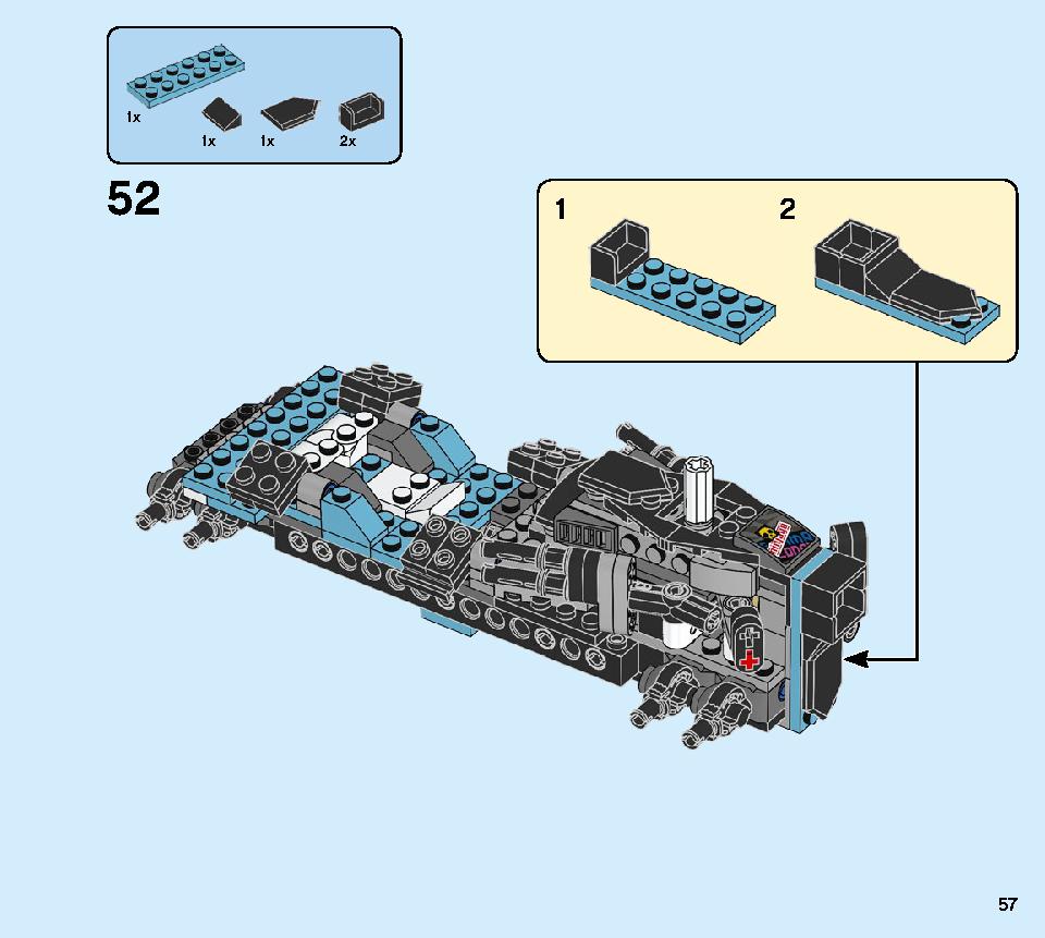 닌자 튜닝카 71710 레고 세트 제품정보 레고 조립설명서 57 page