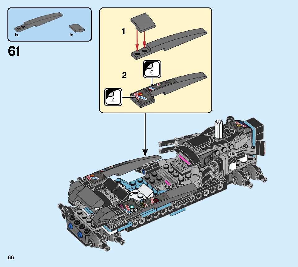ニンジャテクノバスター 71710 レゴの商品情報 レゴの説明書・組立方法 66 page