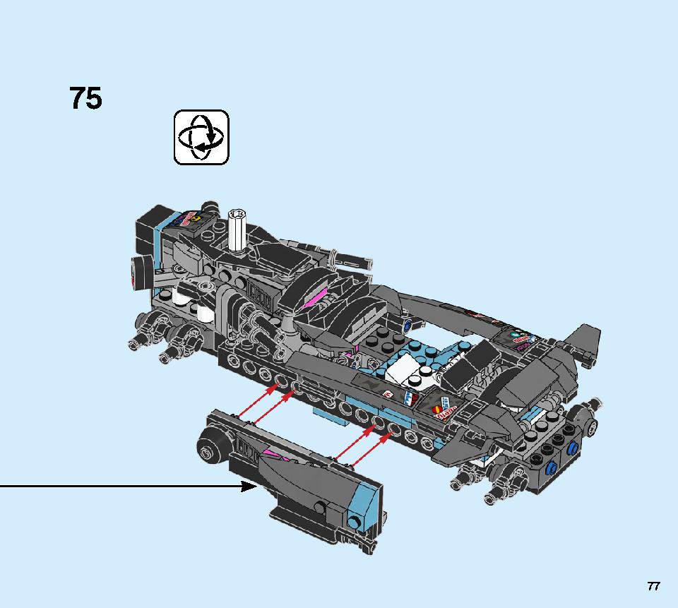 ニンジャテクノバスター 71710 レゴの商品情報 レゴの説明書・組立方法 77 page