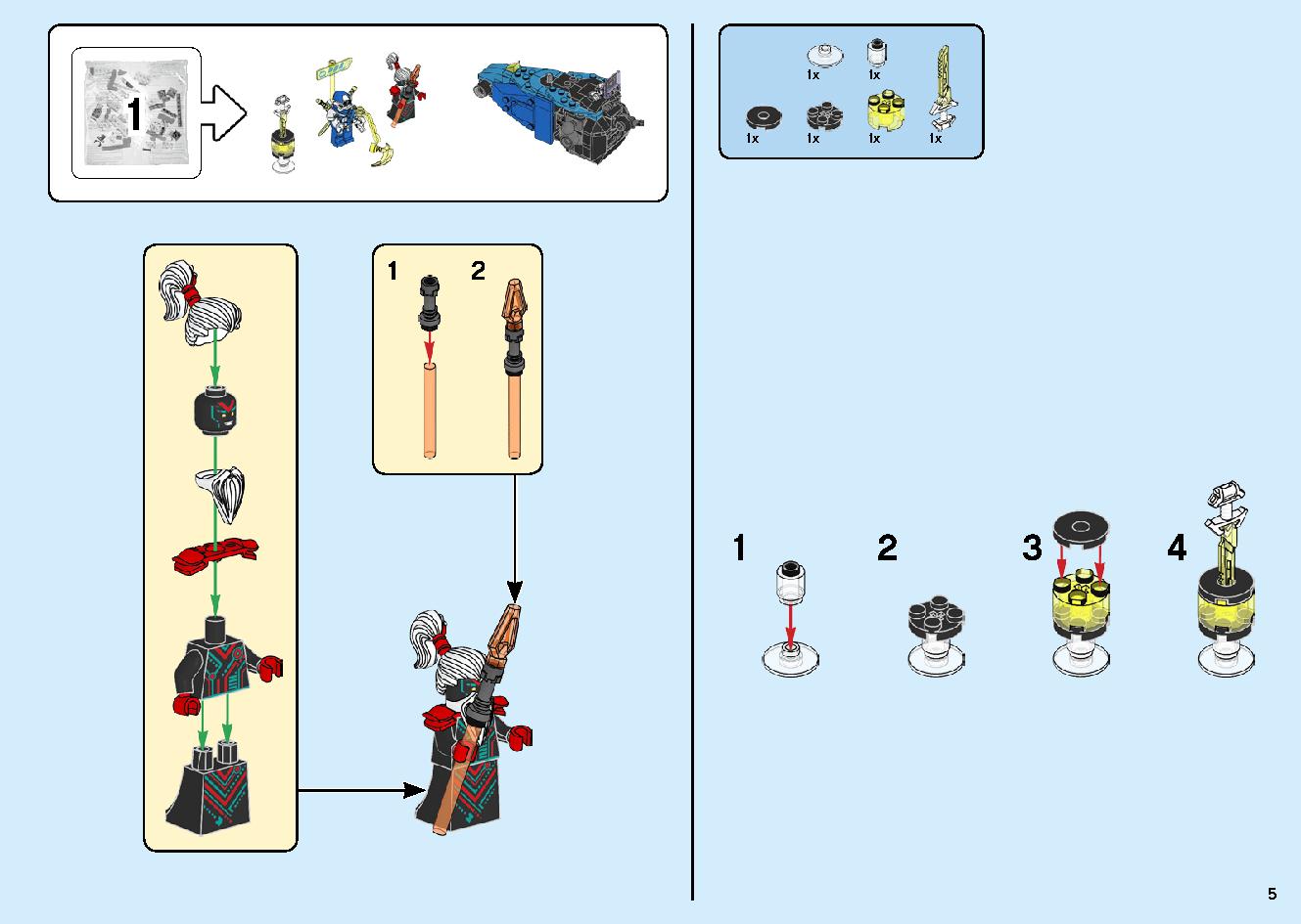 ジェイのサイバー・ドラゴン：キルベルス 71711 レゴの商品情報 レゴの説明書・組立方法 5 page