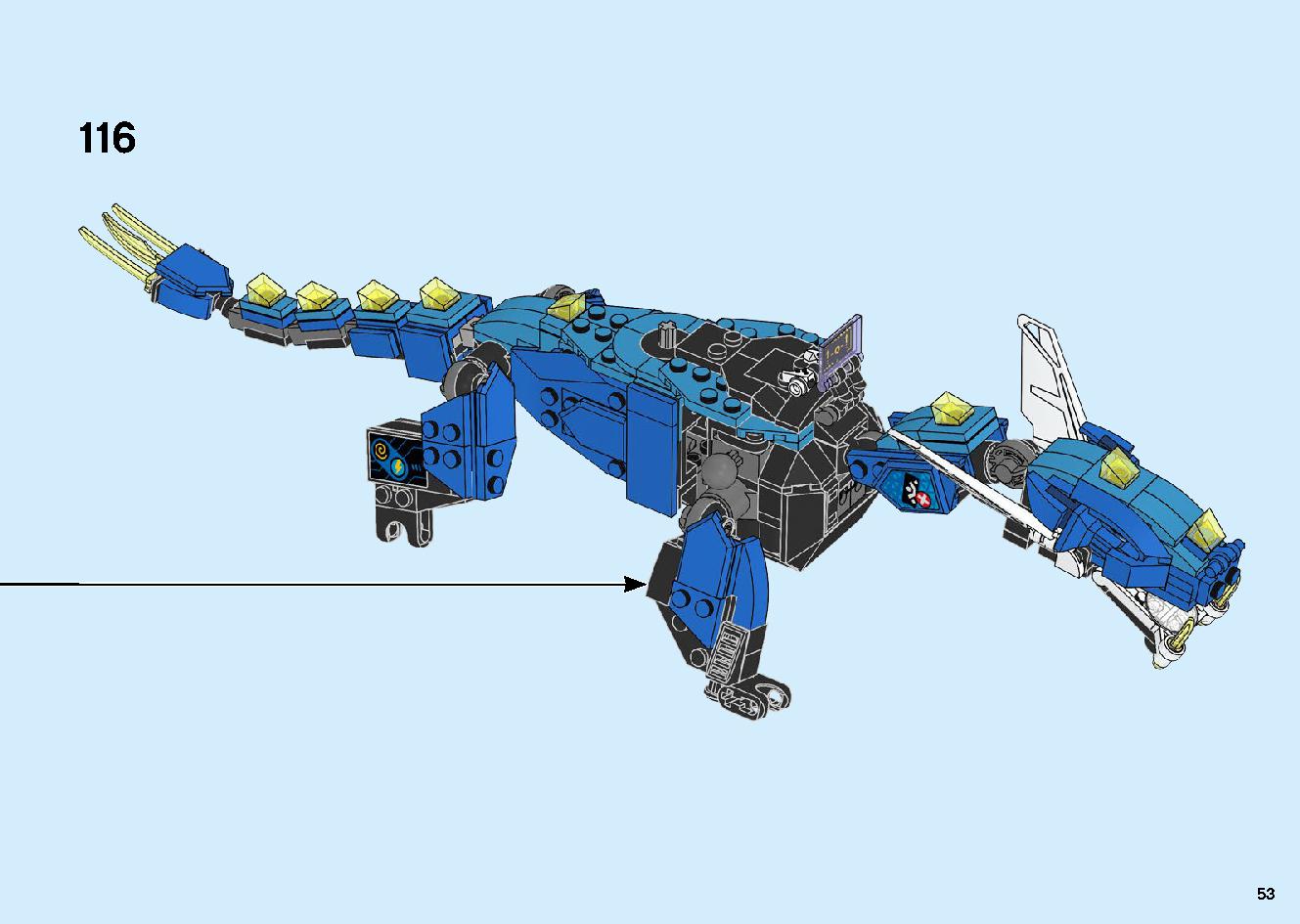 Jay's Cyber Dragon 71711 LEGO information LEGO instructions 53 page