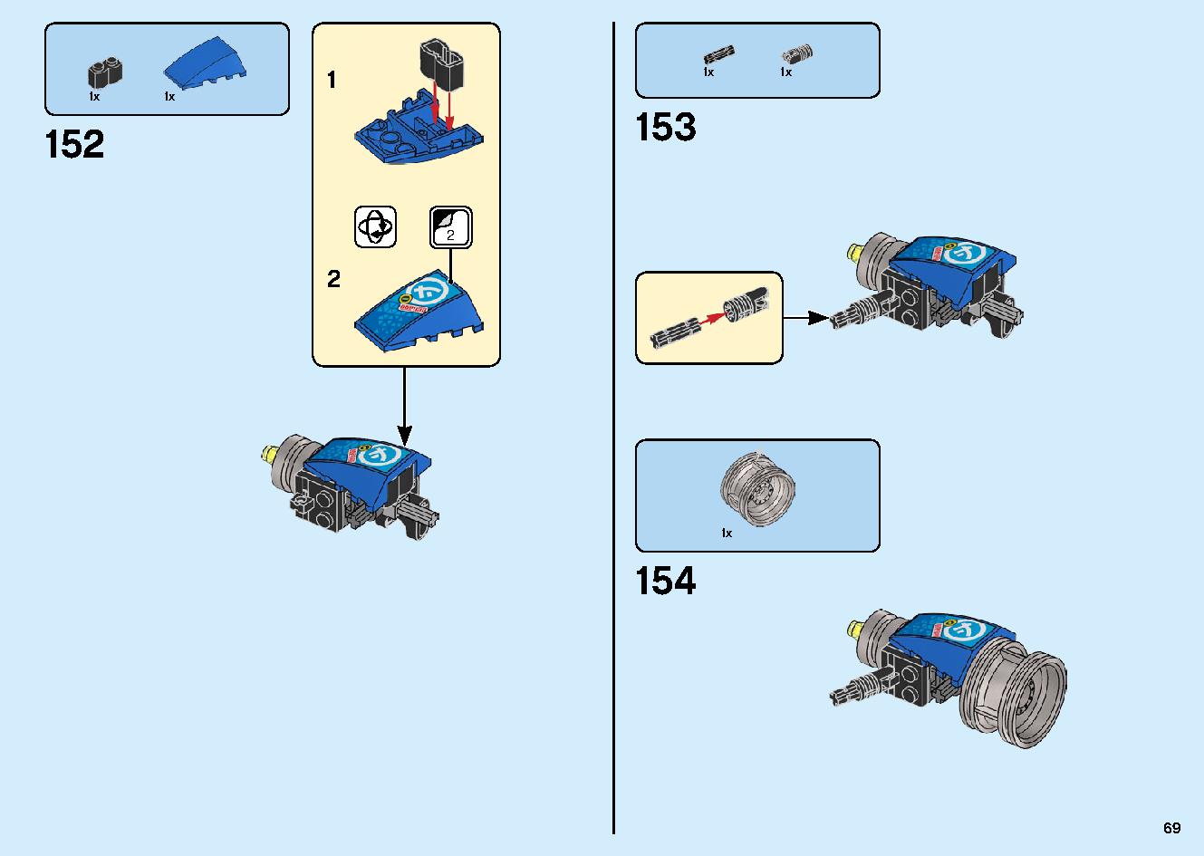 Jay's Cyber Dragon 71711 LEGO information LEGO instructions 69 page