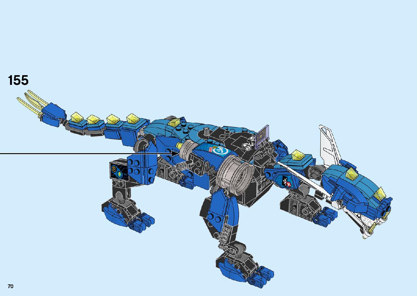 Jay's Cyber Dragon 71711 LEGO information LEGO instructions 70 page