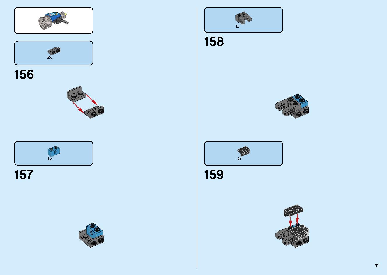 Jay's Cyber Dragon 71711 LEGO information LEGO instructions 71 page