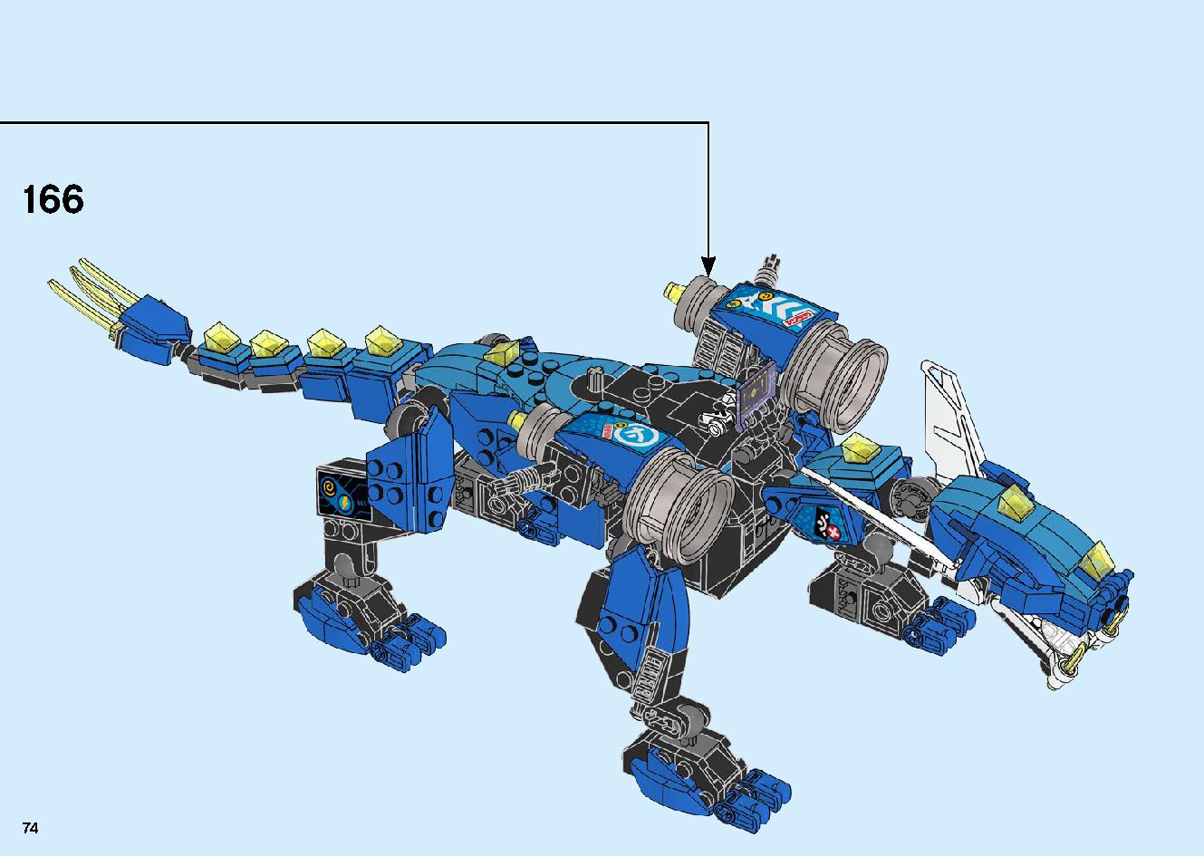 Jay's Cyber Dragon 71711 LEGO information LEGO instructions 74 page