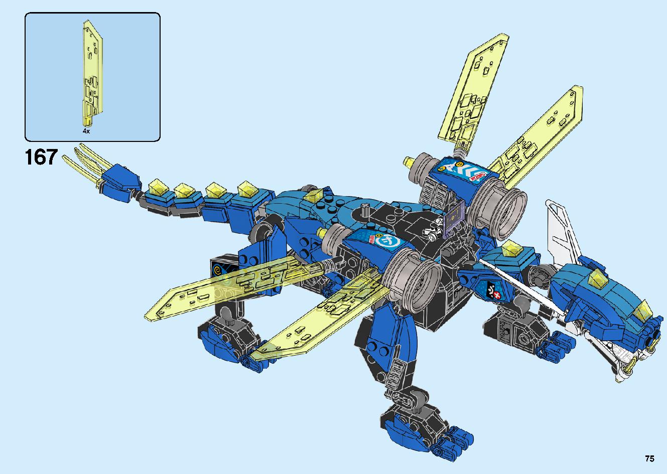 Jay's Cyber Dragon 71711 LEGO information LEGO instructions 75 page