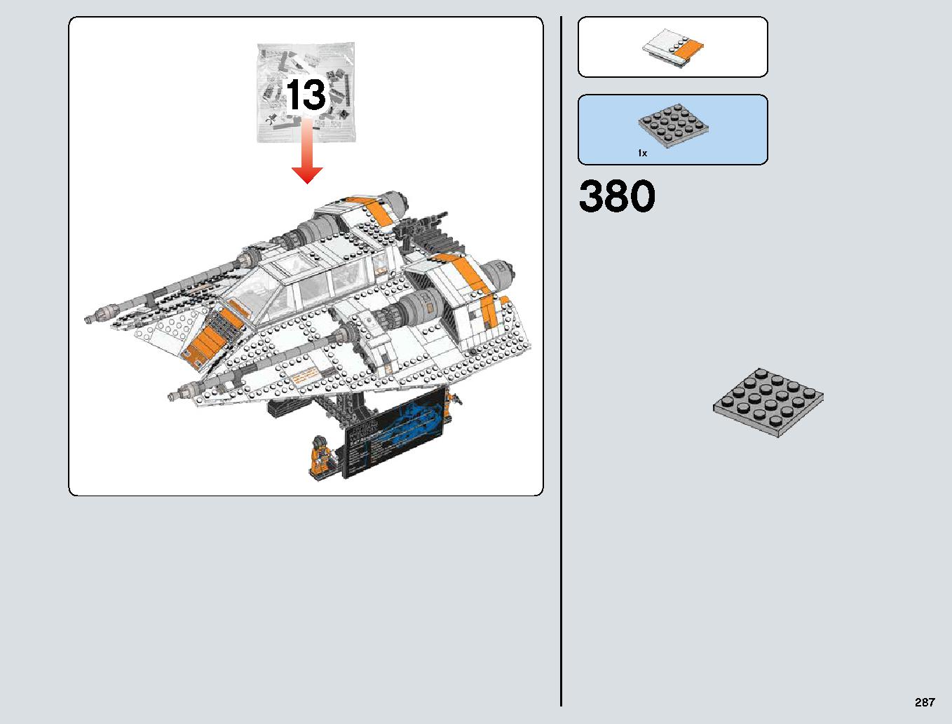 Snowspeeder 75144 LEGO information LEGO instructions 287 page