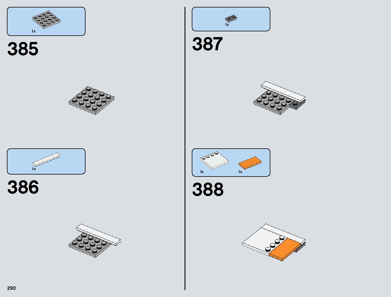 Snowspeeder 75144 レゴの商品情報 レゴの説明書・組立方法 290 page