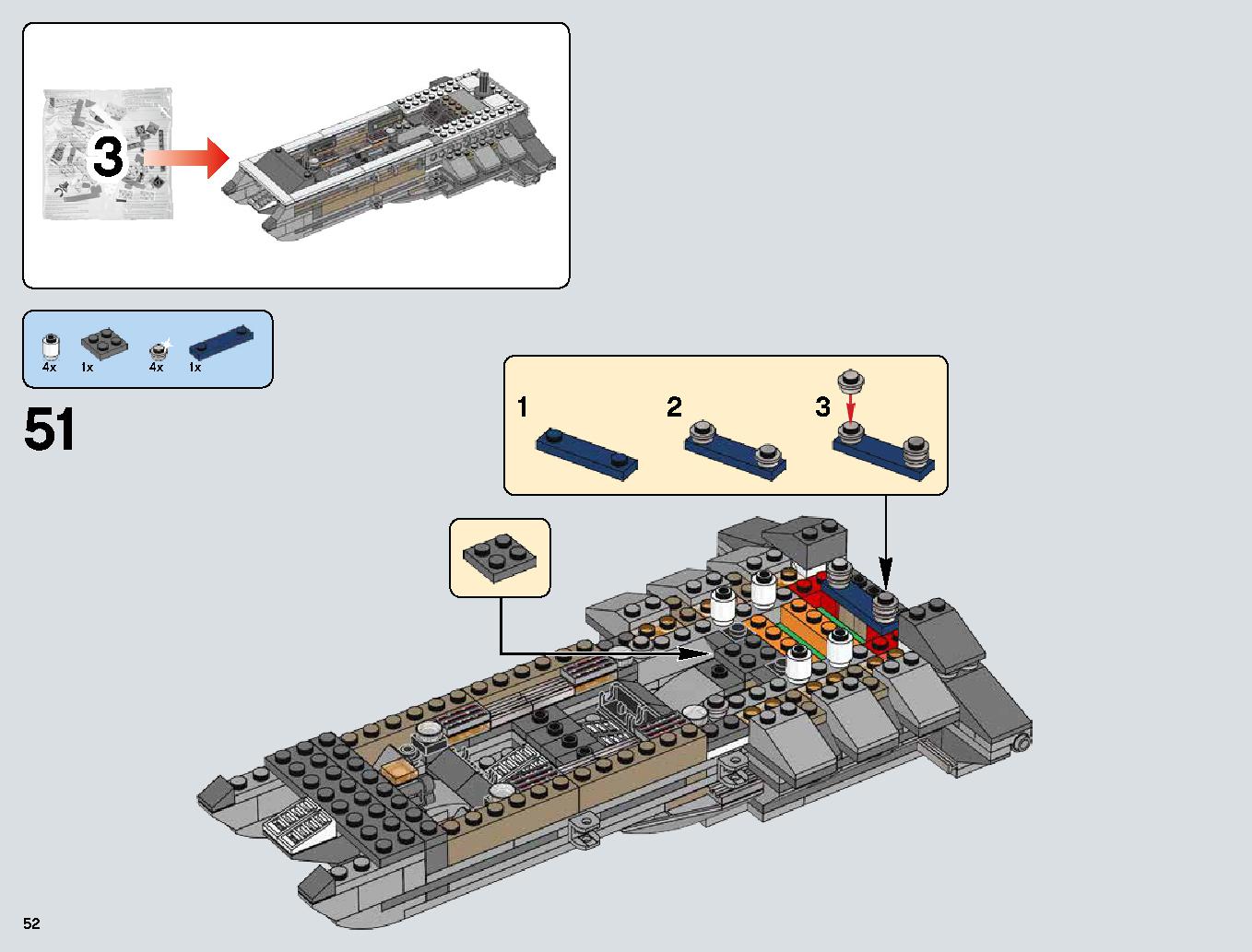 Snowspeeder 75144 レゴの商品情報 レゴの説明書・組立方法 52 page