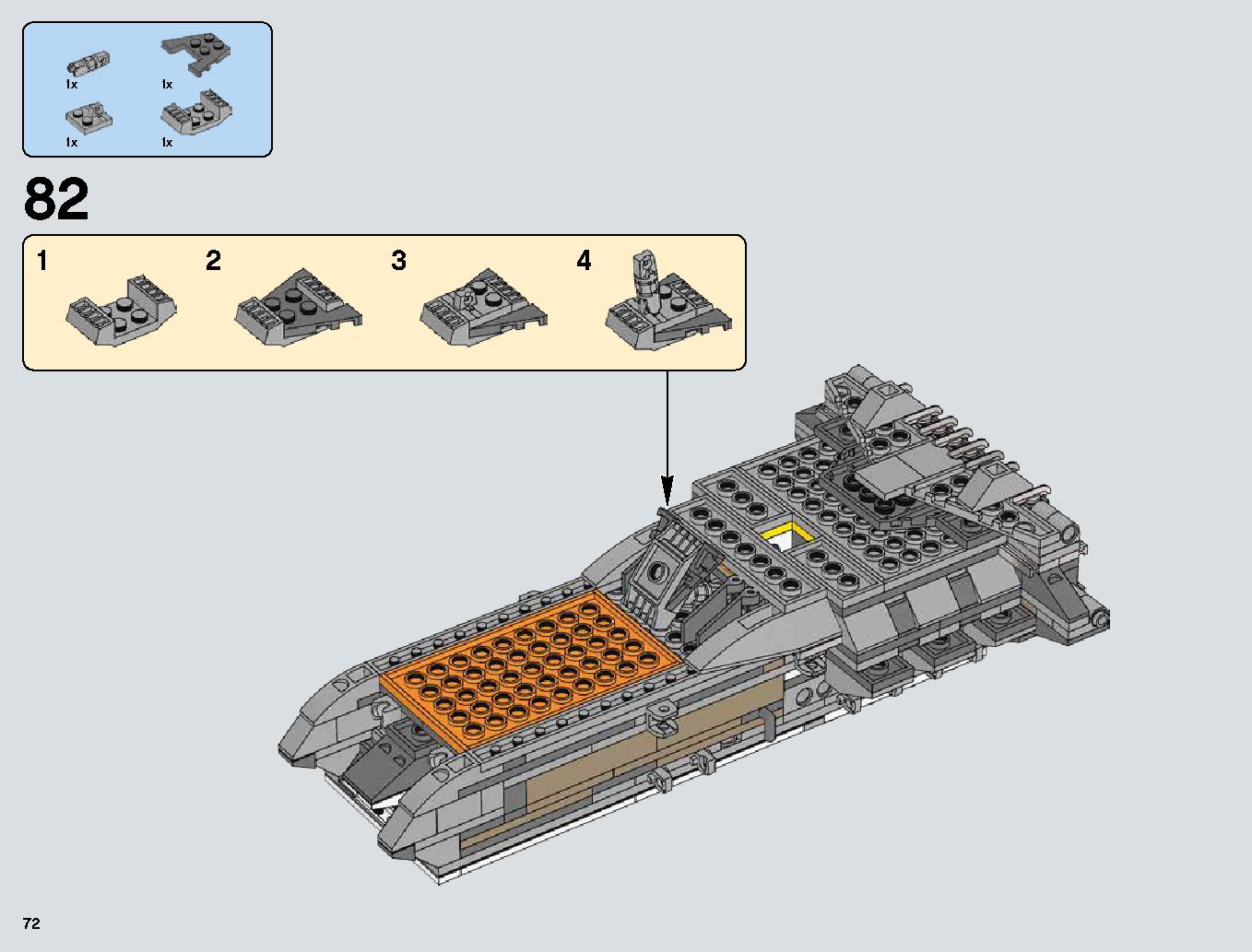 Snowspeeder 75144 レゴの商品情報 レゴの説明書・組立方法 72 page
