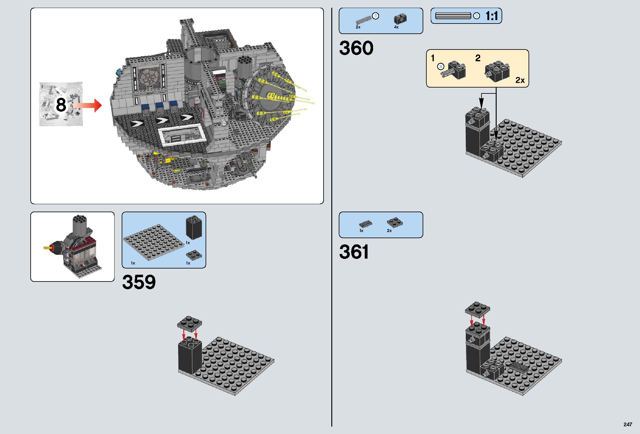 Death Star 75159 LEGO information LEGO instructions 247 page