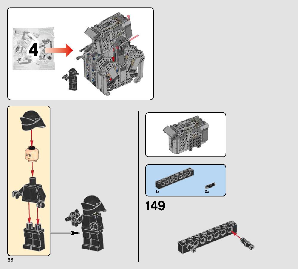 First Order Heavy Scout Walker 75177 LEGO information LEGO instructions 68 page