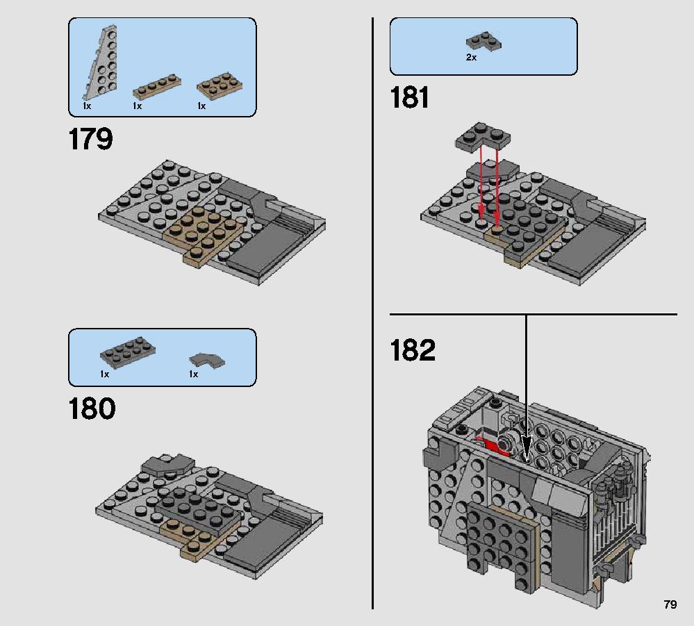 First Order Heavy Scout Walker 75177 LEGO information LEGO instructions 79 page
