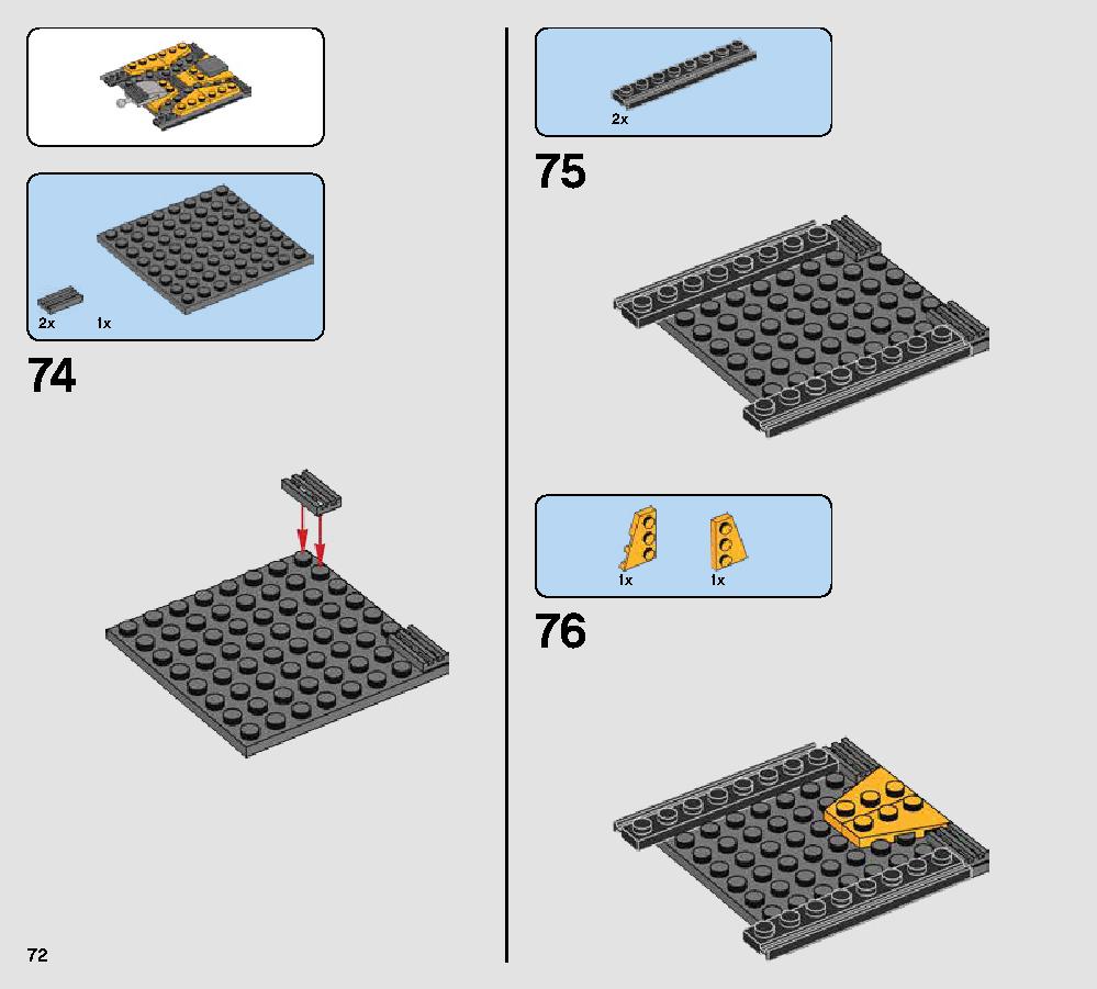 Rathtar Escape 75180 LEGO information LEGO instructions 72 page