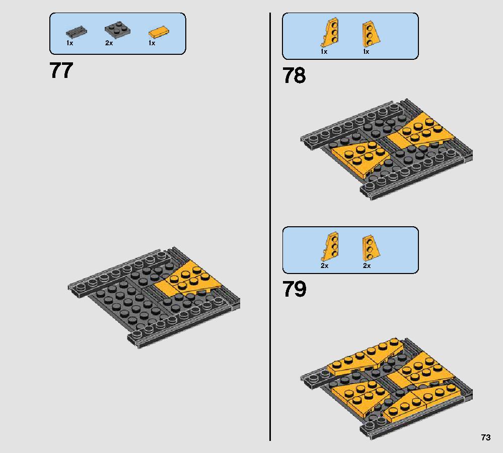 Rathtar Escape 75180 LEGO information LEGO instructions 73 page