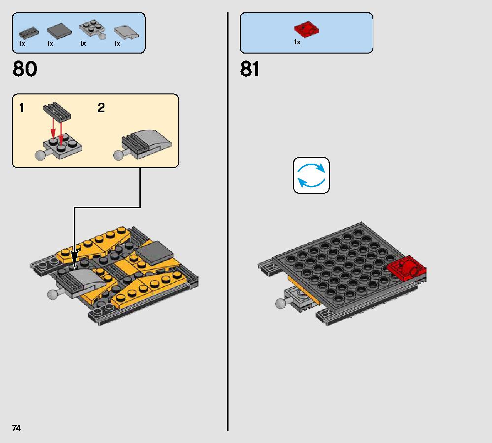 Rathtar Escape 75180 LEGO information LEGO instructions 74 page