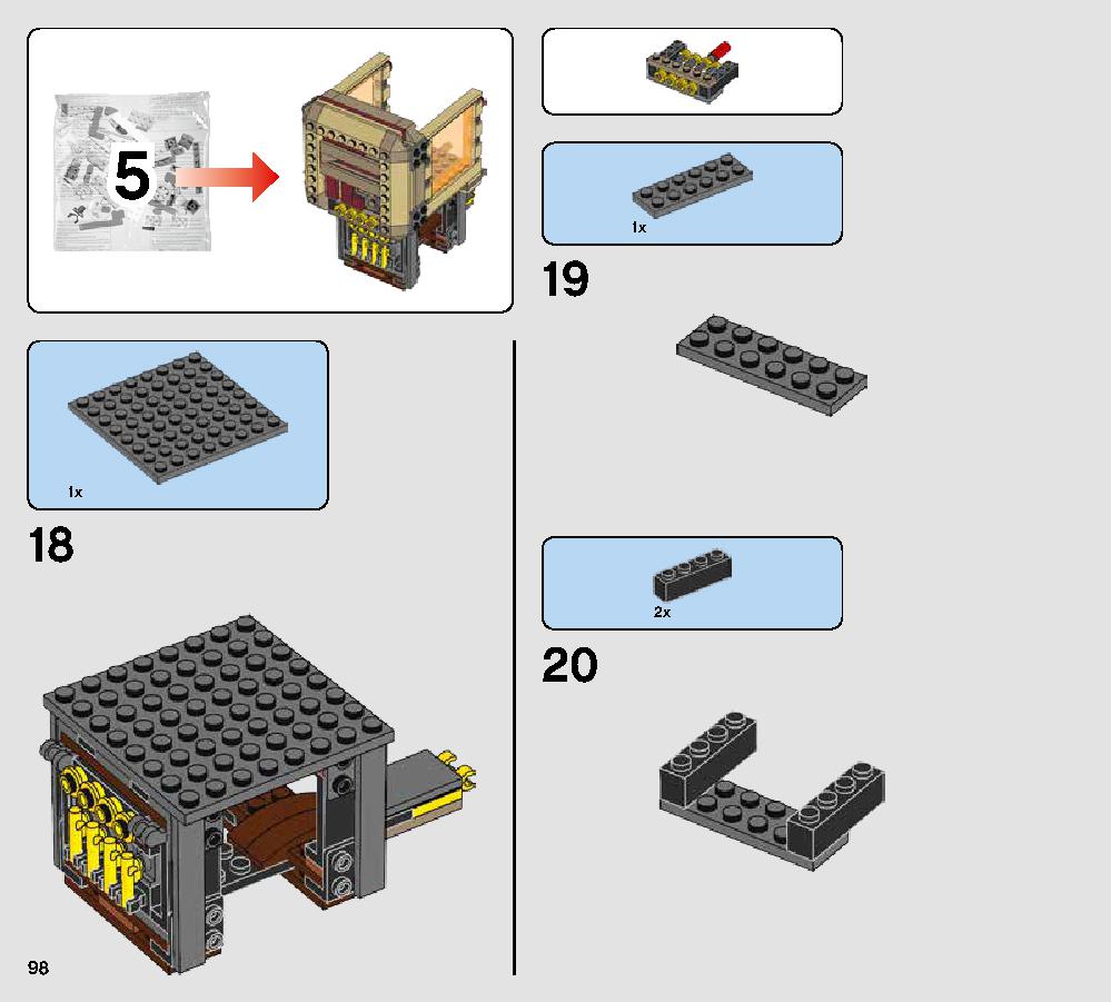 Rathtar Escape 75180 LEGO information LEGO instructions 98 page