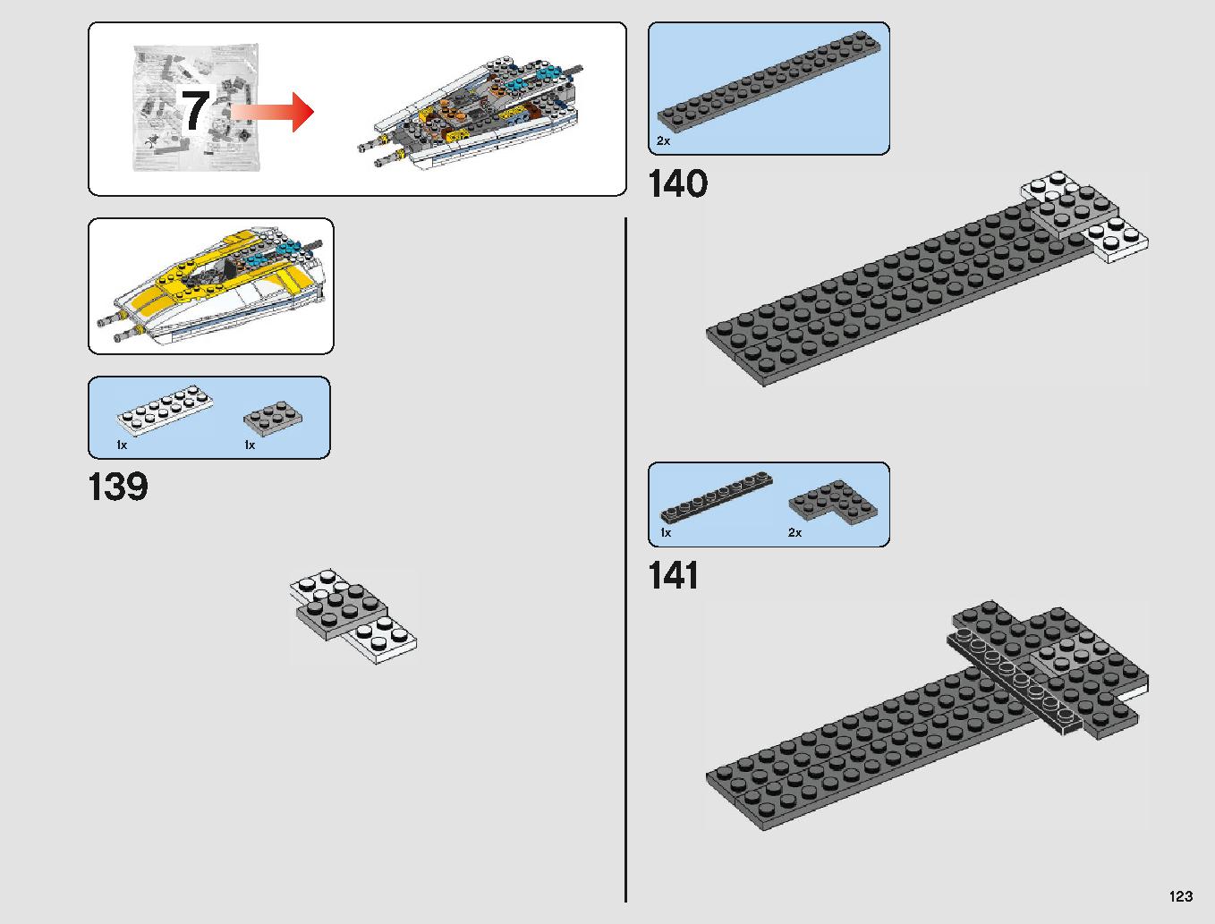 Yウィング・スターファイター™ 75181 レゴの商品情報 レゴの説明書・組立方法 123 page