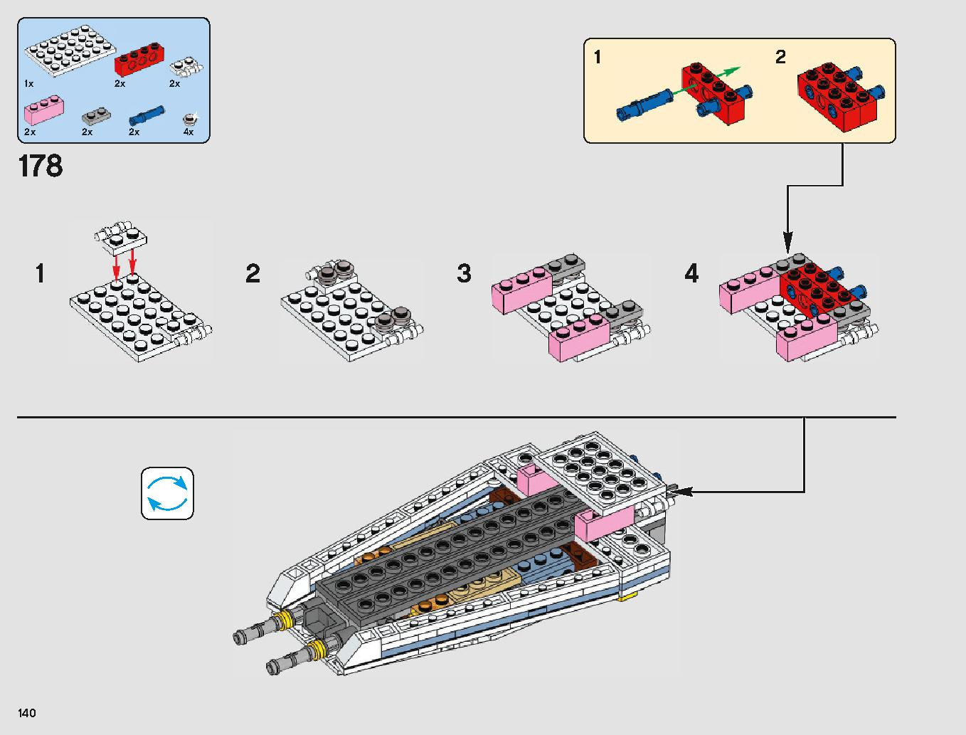 Yウィング・スターファイター™ 75181 レゴの商品情報 レゴの説明書・組立方法 140 page