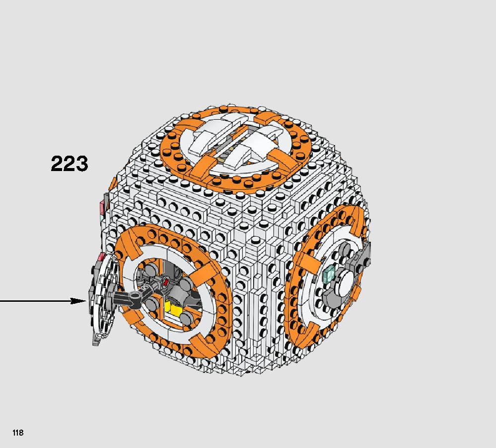BB-8 75187 レゴの商品情報 レゴの説明書・組立方法 118 page
