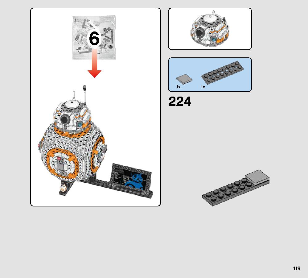 BB-8 75187 LEGO information LEGO instructions 119 page