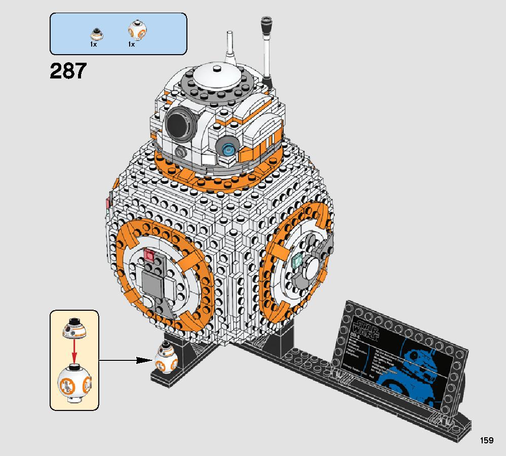BB-8 75187 LEGO information LEGO instructions 159 page