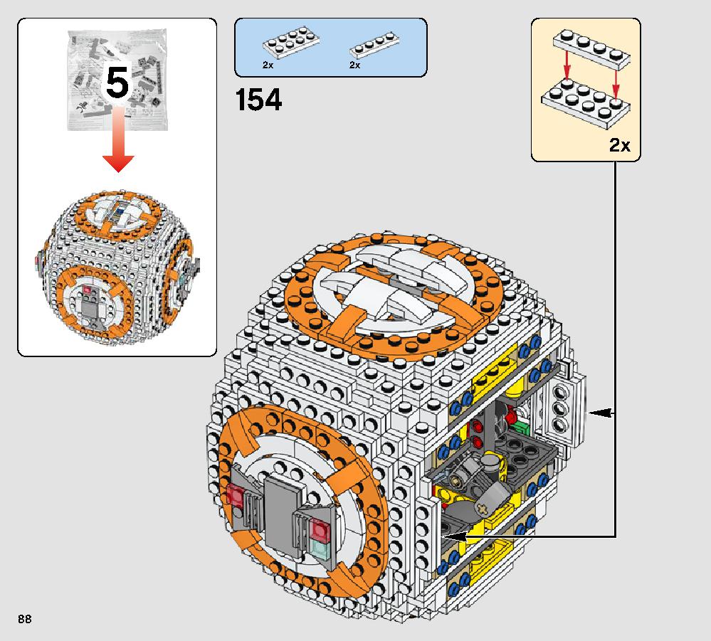 BB-8 75187 レゴの商品情報 レゴの説明書・組立方法 88 page