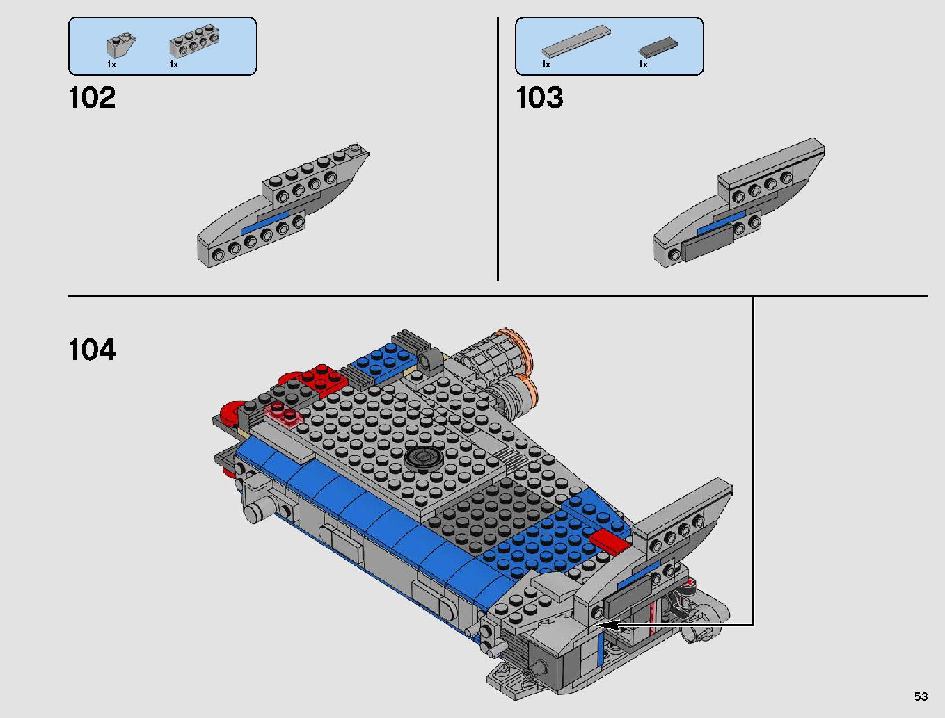 レジスタンス・ボマー 75188 レゴの商品情報 レゴの説明書・組立方法 53 page
