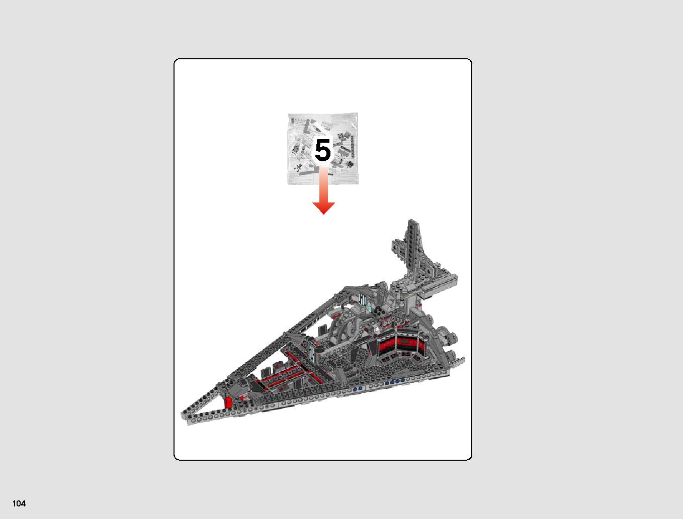 First Order Star Destroyer 75190 LEGO information LEGO instructions 104 page