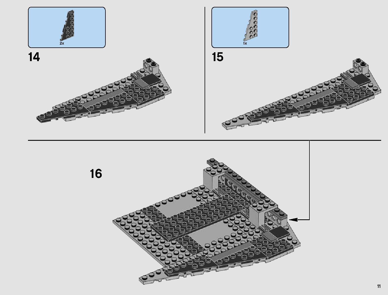 First Order Star Destroyer 75190 LEGO information LEGO instructions 11 page