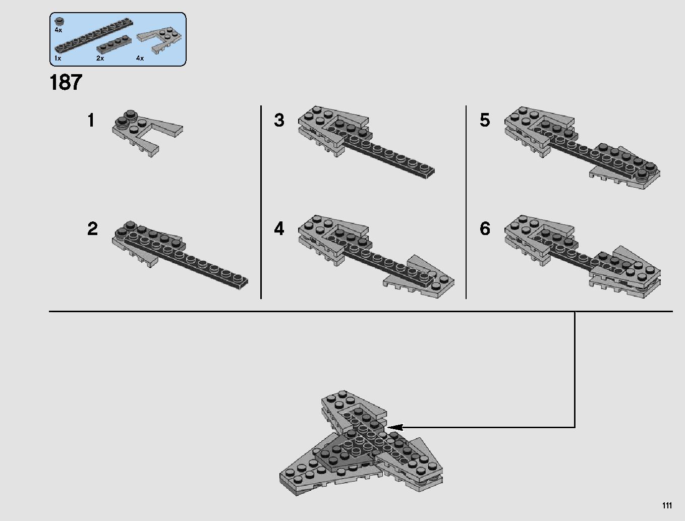 First Order Star Destroyer 75190 LEGO information LEGO instructions 111 page