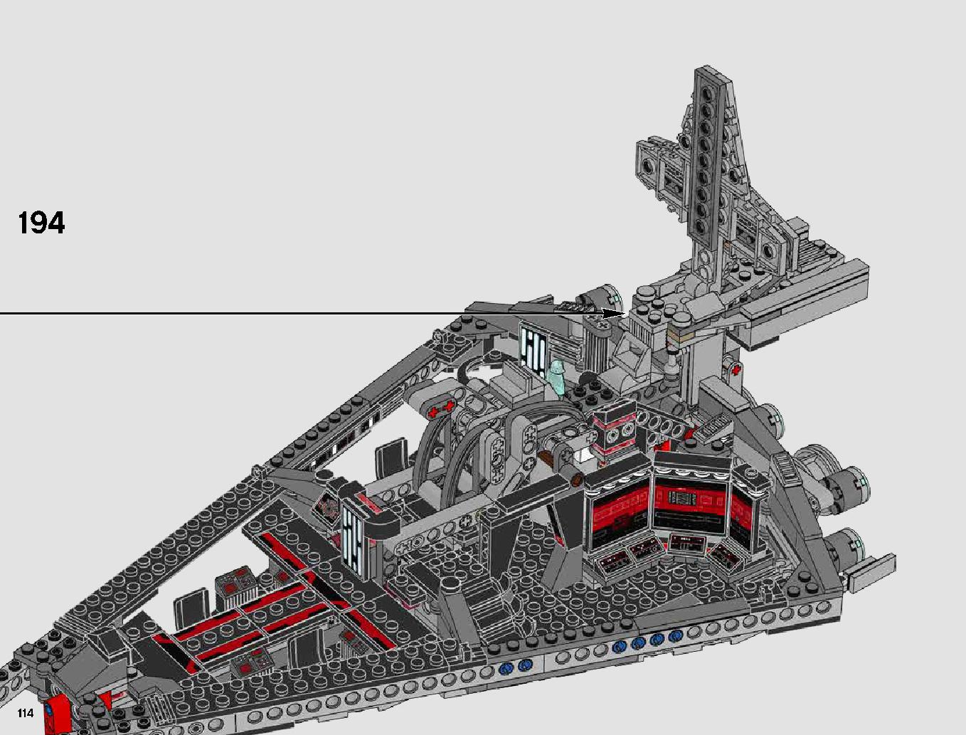 First Order Star Destroyer 75190 LEGO information LEGO instructions 114 page