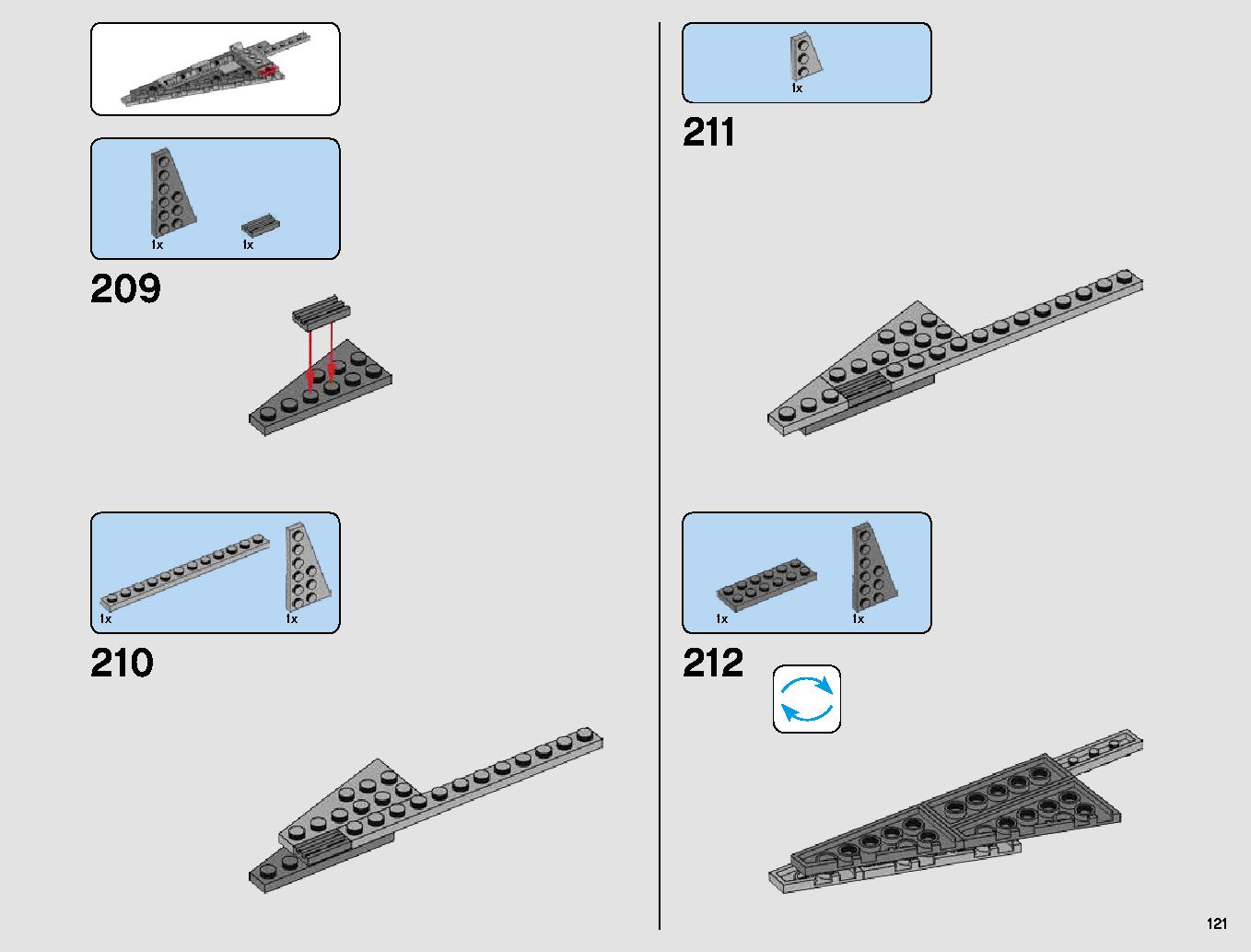 First Order Star Destroyer 75190 LEGO information LEGO instructions 121 page
