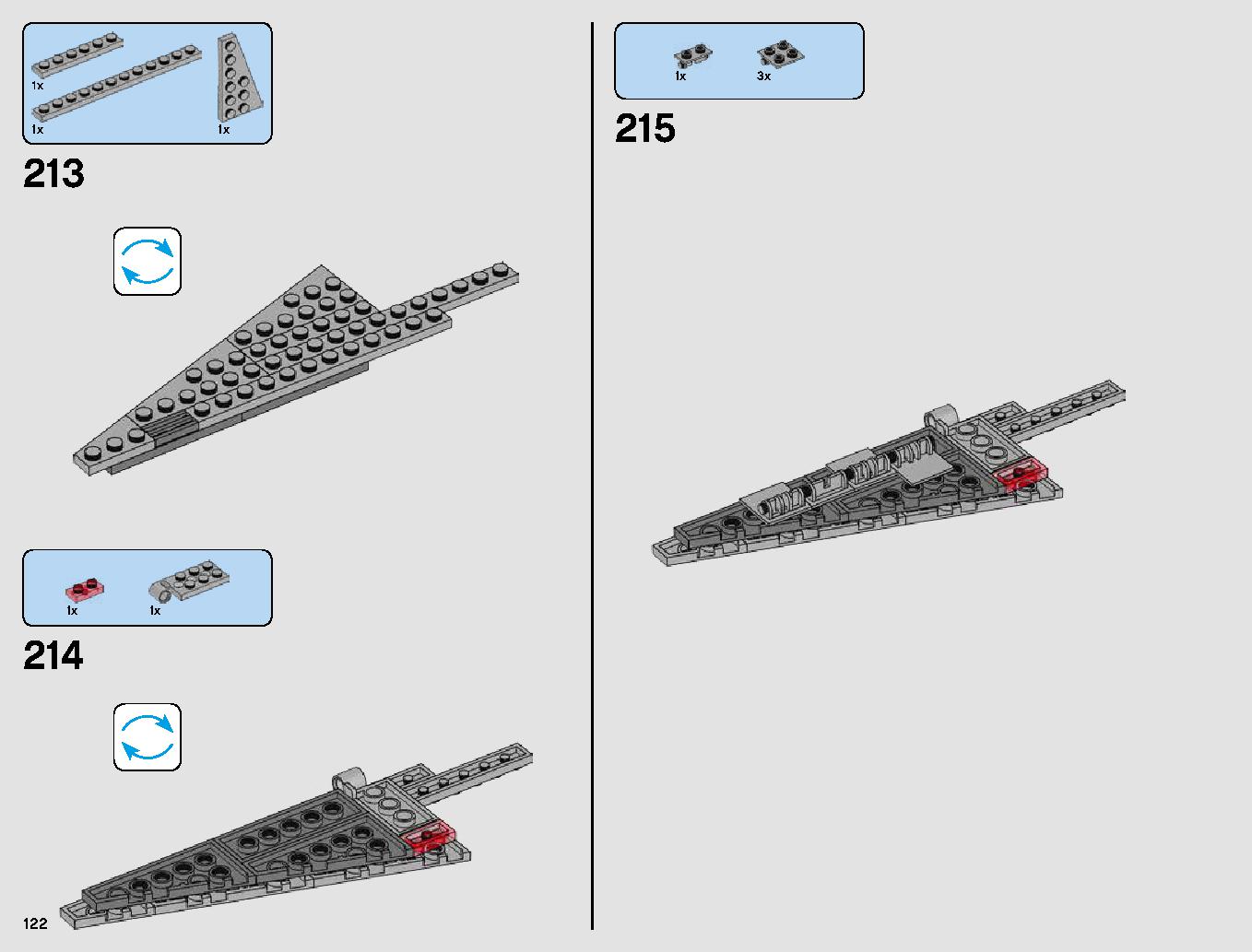 First Order Star Destroyer 75190 LEGO information LEGO instructions 122 page