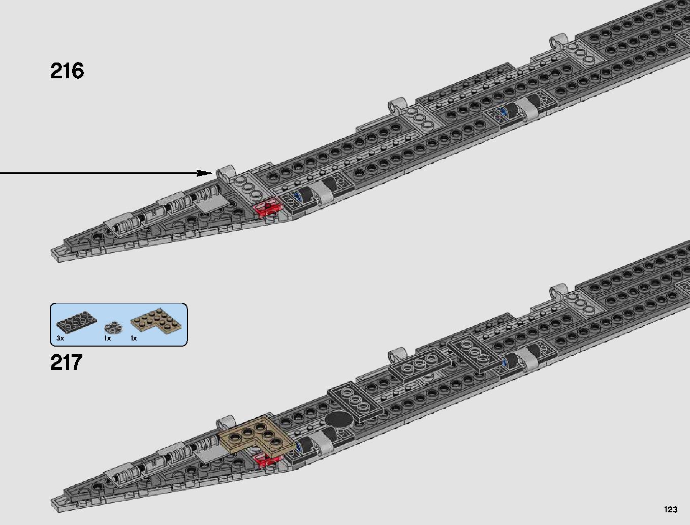 First Order Star Destroyer 75190 LEGO information LEGO instructions 123 page