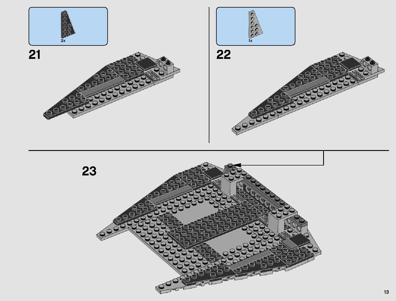 First Order Star Destroyer 75190 LEGO information LEGO instructions 13 page