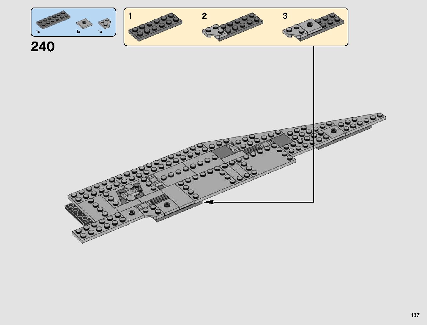 First Order Star Destroyer 75190 LEGO information LEGO instructions 137 page