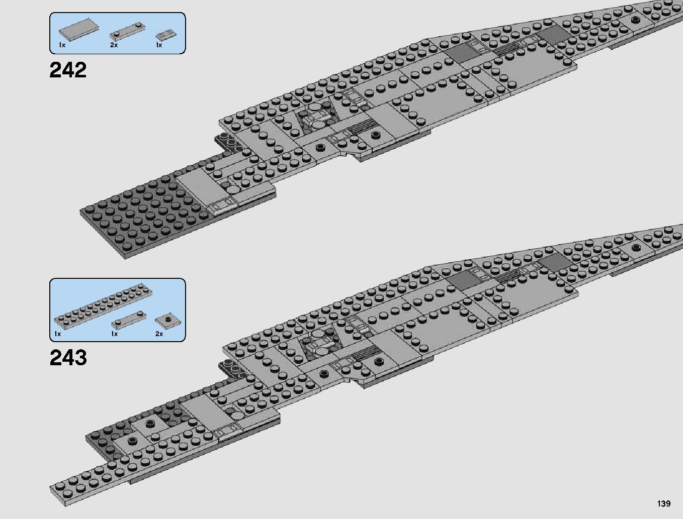 First Order Star Destroyer 75190 LEGO information LEGO instructions 139 page