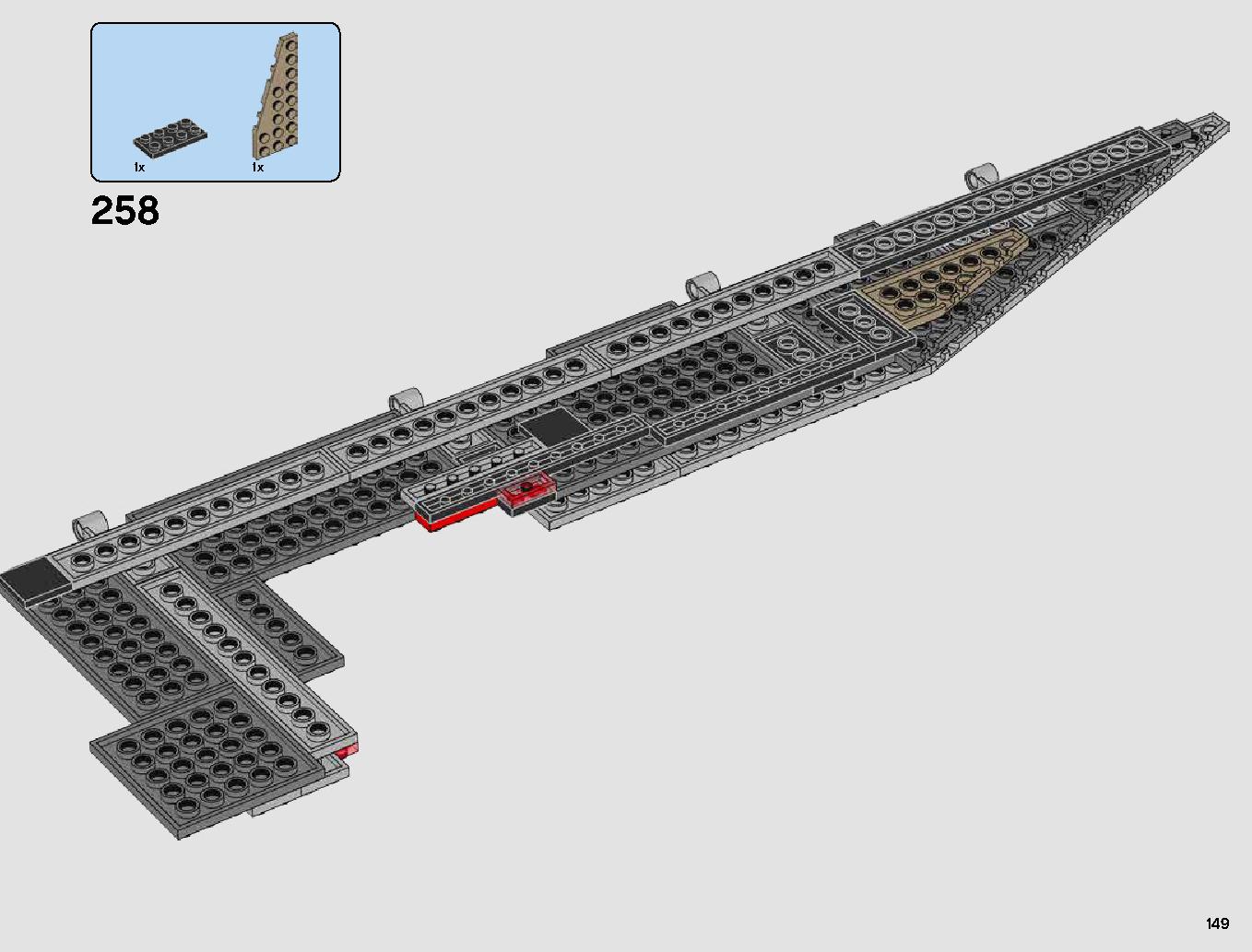 First Order Star Destroyer 75190 LEGO information LEGO instructions 149 page