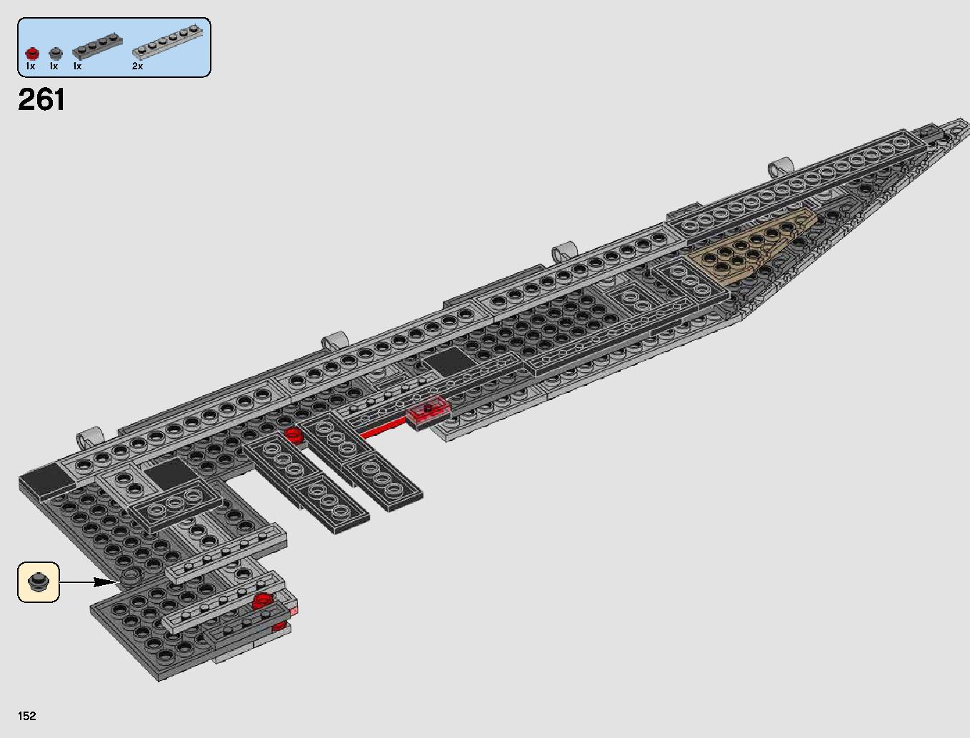 First Order Star Destroyer 75190 LEGO information LEGO instructions 152 page