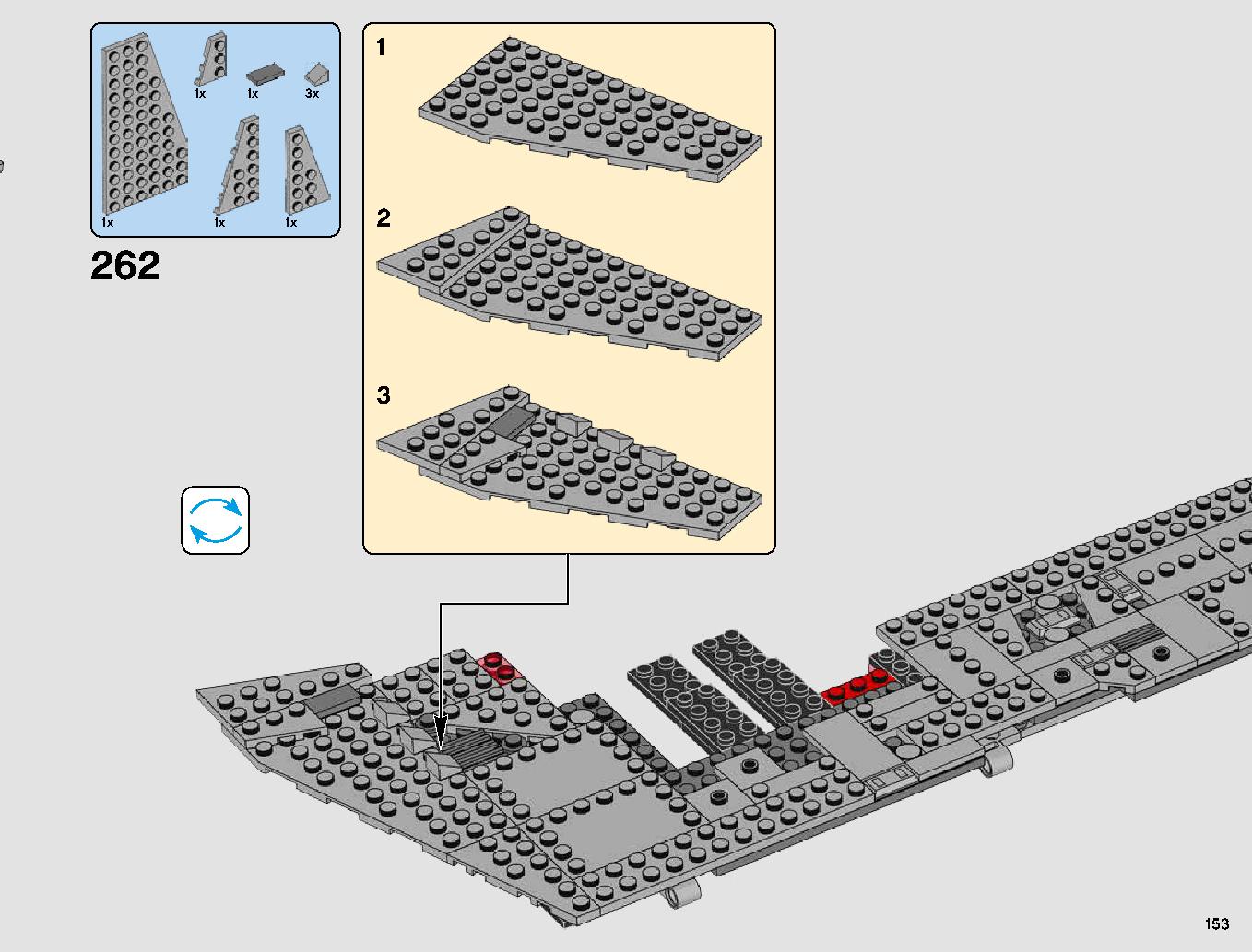 First Order Star Destroyer 75190 LEGO information LEGO instructions 153 page
