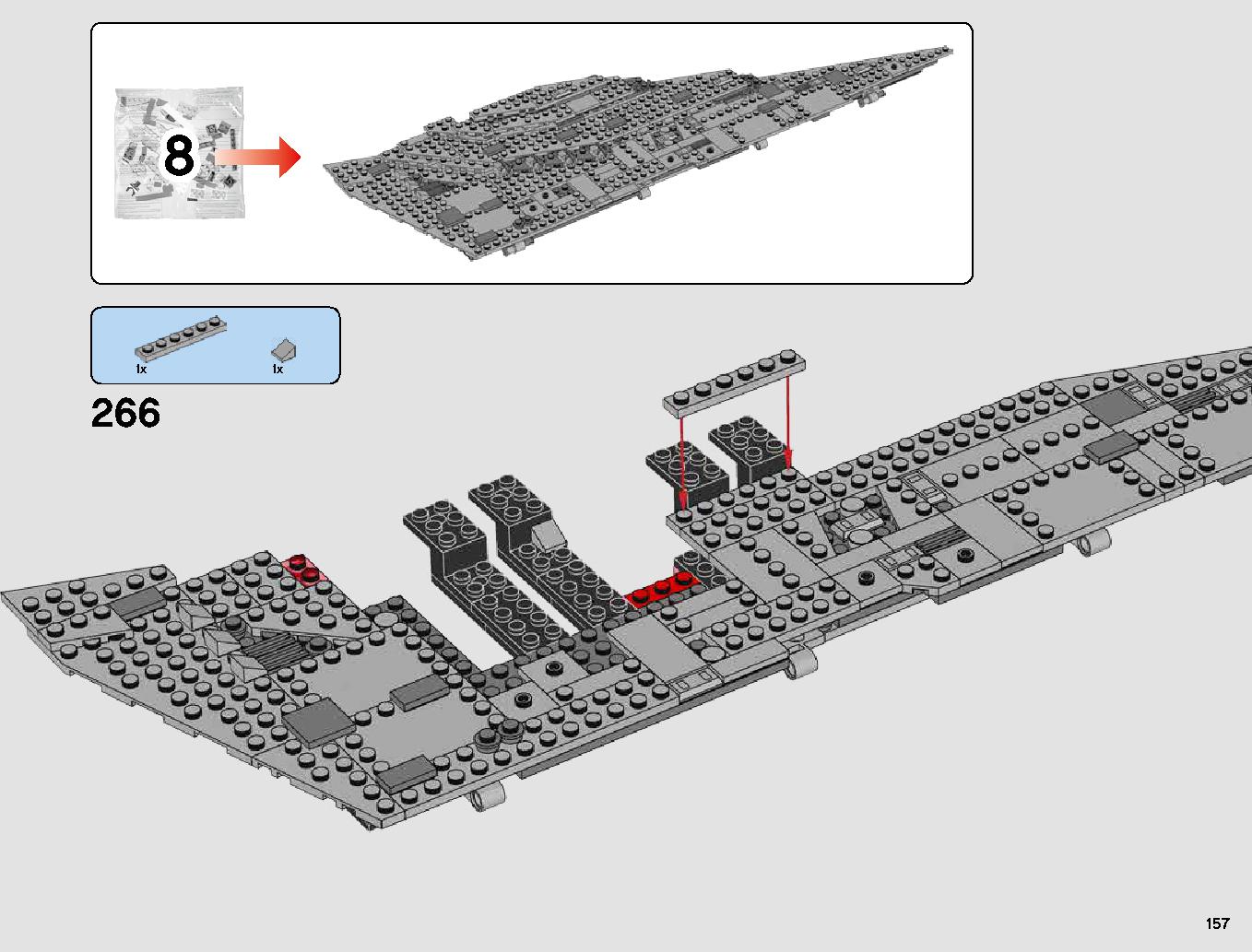 First Order Star Destroyer 75190 LEGO information LEGO instructions 157 page