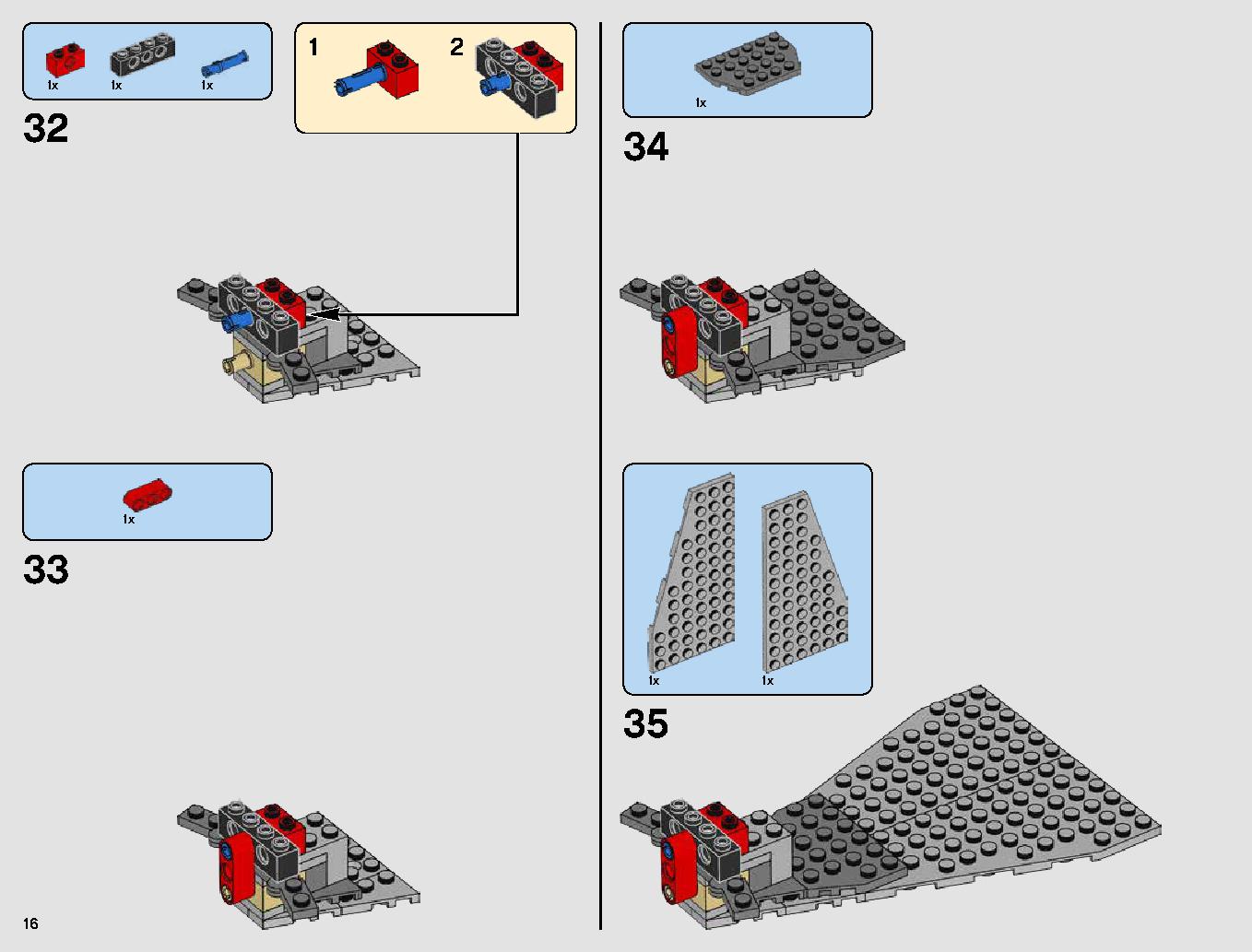 퍼스트오더 스타디스트로이어 75190 레고 세트 제품정보 레고 조립설명서 16 page